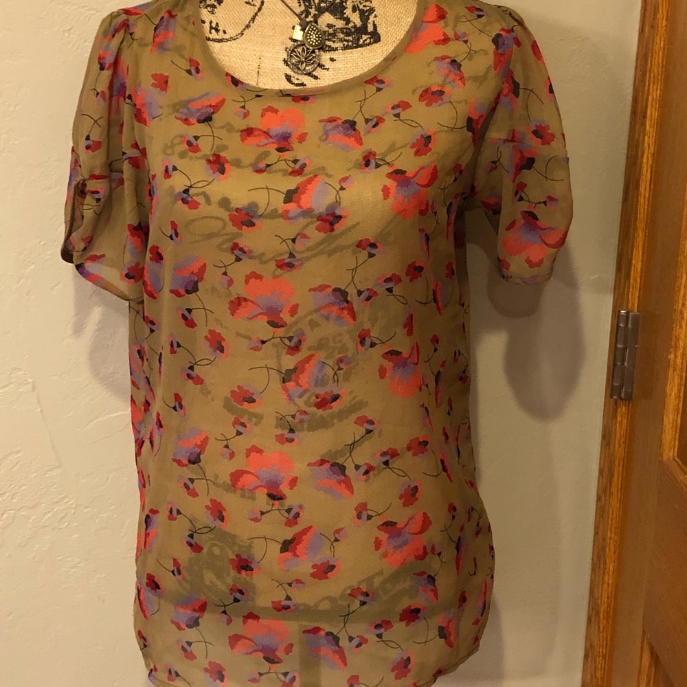 Old Navy Sheer Floral Boho Top